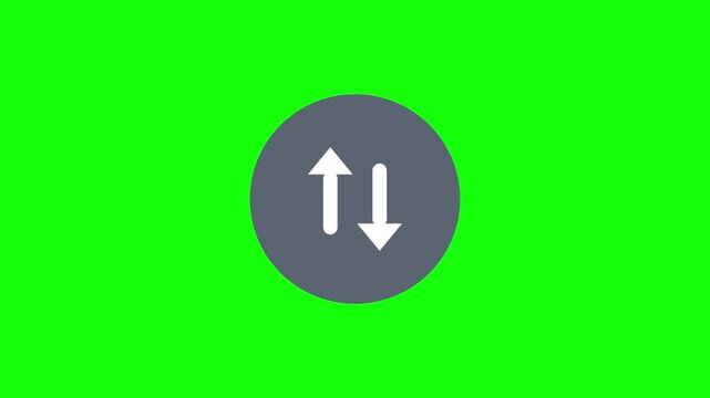 Retweet Arrows Zooming Through the Frame on a Round Chip