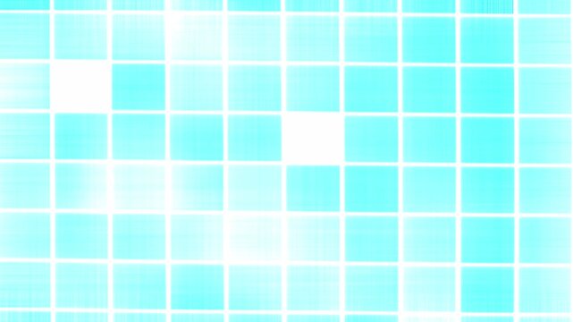 Seamless blinking turquoise grid cubes vector animation loop.