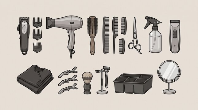 Professional Salon and Barber Equipment Collection