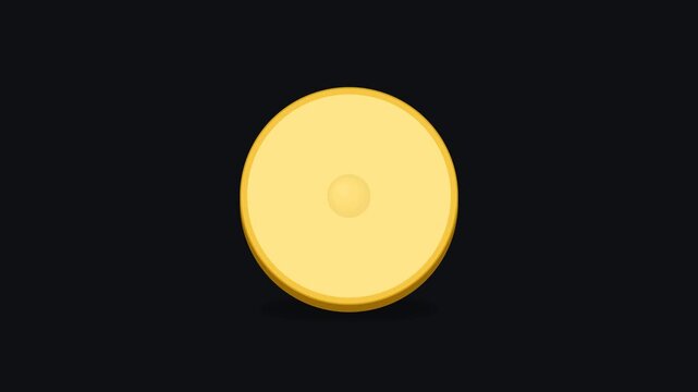 Premium microstock animation of a tiny glowing point transforming into a highly detailed gold coin with an embossed dollar symbol, featuring physical impact and a seamless loop.