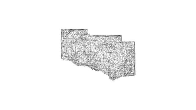 Sketch Jerome outline map animation - smooth progressive reveal