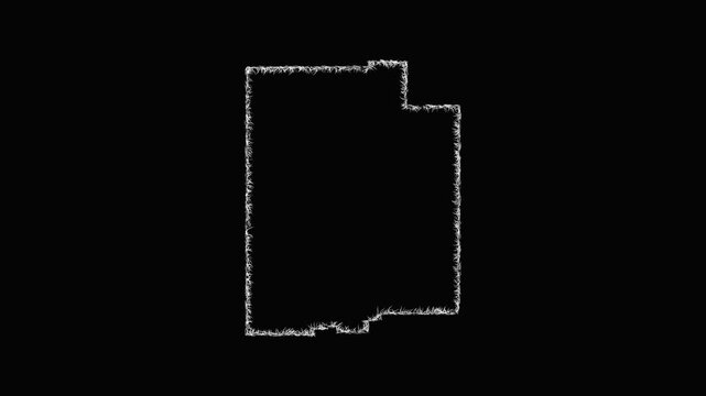Sketch Kootenai outline map animation - smooth progressive reveal