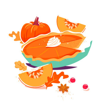 Pumpkin pie for autumn holidays