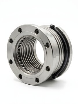 Industrial precision ball screw nut with flange