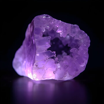 Amethyst crystal slice translucent mineral texture