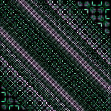 Multihued tessellated forms field. Digital illustration suitable for backgrounds and crafts.