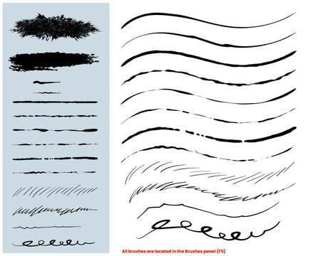 Ultimate Hand Drawn Vector Brushes Pack for Adobe Illustrator Featuring Ink, Charcoal, Dry Brush and Grunge Textures for Illustration, Branding and Creative Artwork