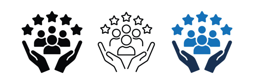 Customer loyalty and retention icon, repeat clients, customer engagement and relationship management concept, clean vector illustration for apps, websites, UI, and marketing.