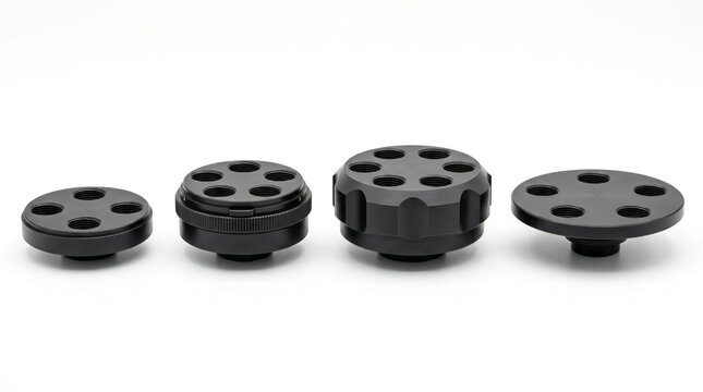 Black anodized precision microscope objective nosepieces for advanced optical laboratory systems