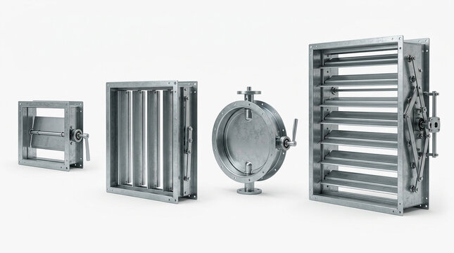 Industrial Metal HVAC Airflow Control Dampers For Commercial Ventilation Systems