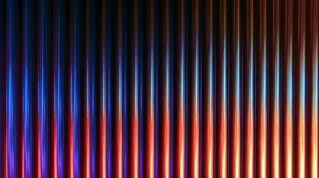Abstract fractal gradient background - Blue orange vertical light beams stripes rippled texture