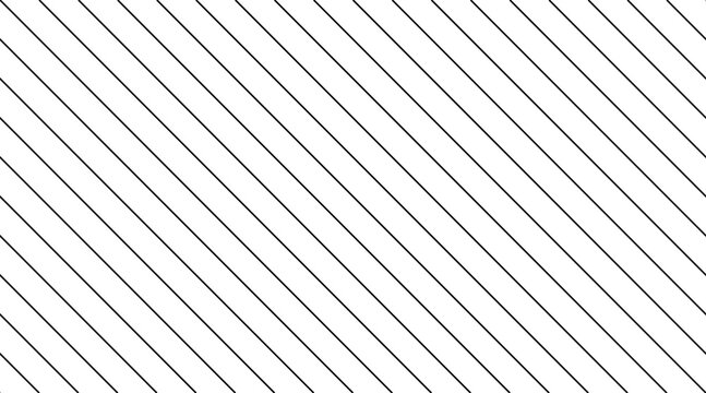 Horizontal background, pattern with continuous, parallel diagonal black, lines aligned on, a white sheet