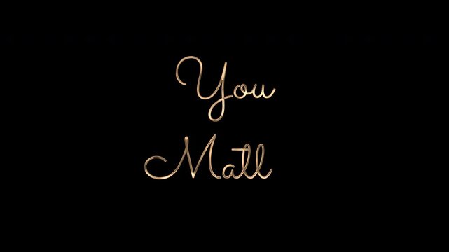 Golden cursive script letters on dark black background suitable for luxury branding, invitations, stationery, and elegant designs. Sophisticated and timeless.