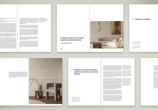 Interior Design Editorial Brochure Template
