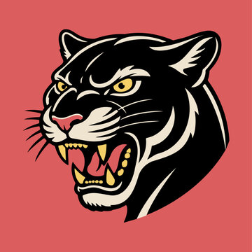 Panther Tattoo vector, illustration, logo, pop art, vintage
