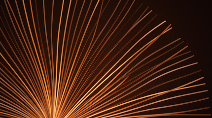 Obraz premium Amber Copper Fan Shaped Light Strip Background