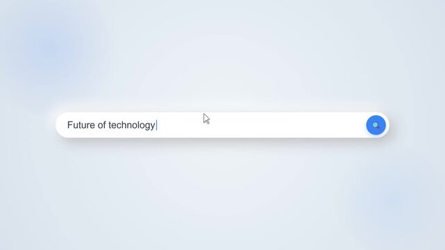 Minimalist Web Search Bar Interface with Future of Technology Text