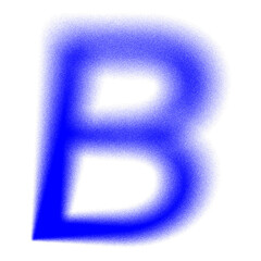 Letter B png grain blur font on transparent background © Rawpixel.com