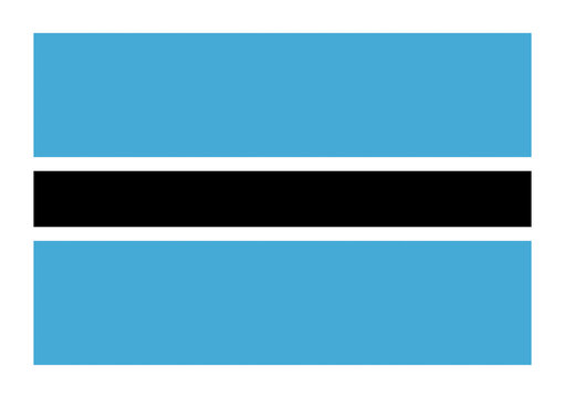 PNG Botswana flag transparent illustration on transparent background