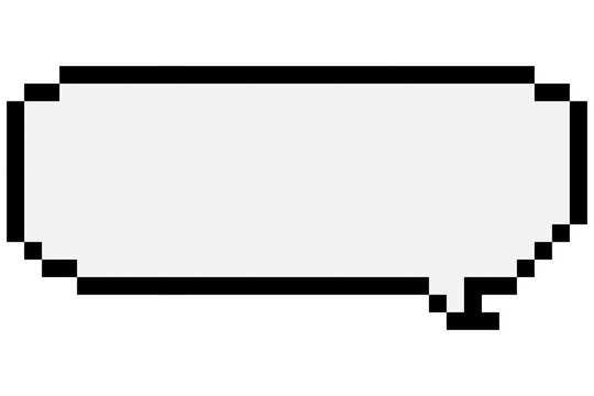 Pixel art speech bubble icon 