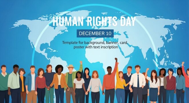 human rights day december 10 people standing united