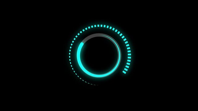 Circle loading animation on black background, circle blast animation, white carton, Beautiful Circle Loading icon animation, loading pixelated progress animation. 4k