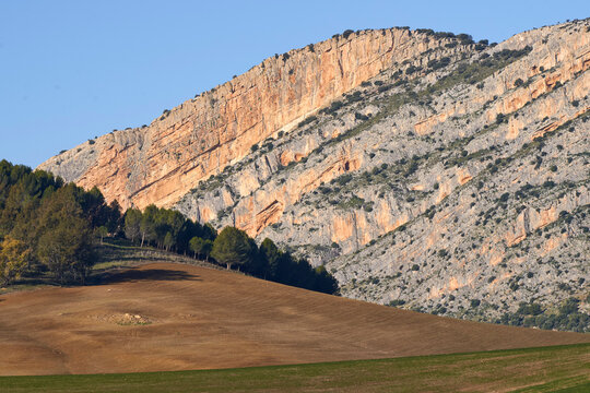 Pe&ntilde;arrubia Cliffs in Teba. Malaga Province. Spain