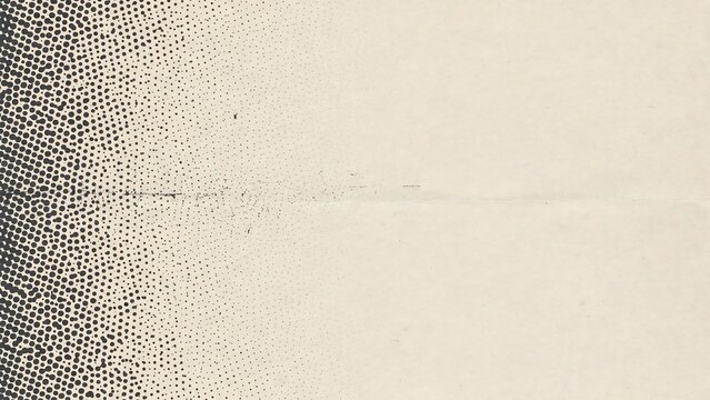 Distressed halftone dot pattern on a vintage paper texture with a horizontal crease line running across the center and dark gradient shading