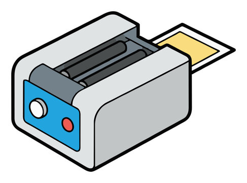 Paper laminator machine vector illustration perspect.... Generative AI