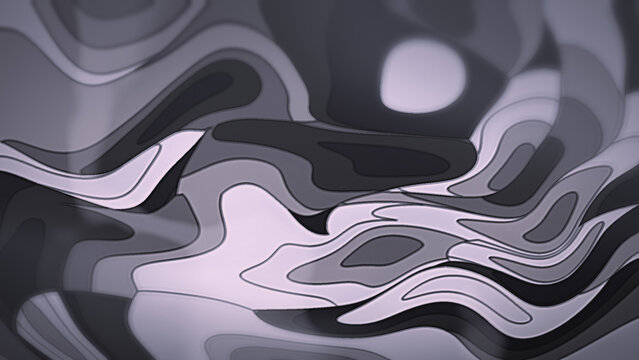 Abstract Grayscale Layered Shapes