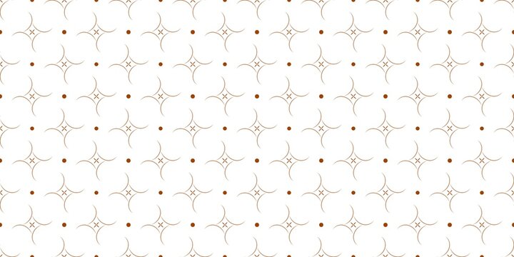 seamless geometric star line pattern with copper accents on clean white background. Elegant vector ornament for banner, cover, wallpaper, fabric, card, package, and modern template.