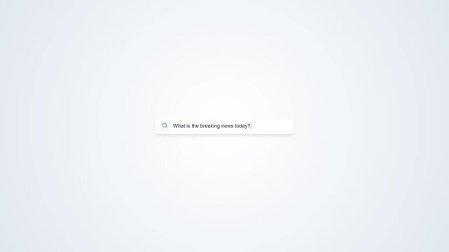 Searching for the meaning of life on a search engine bar animation.