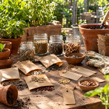 Community Seed Exchange With Heirloom Seeds And Gardening Supplies