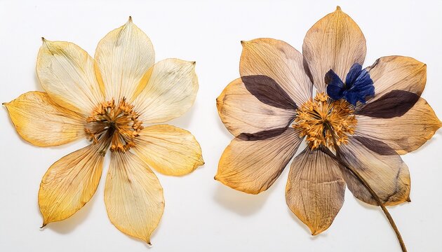 Dried And Pressed Flower Scanned Herbarium Plant