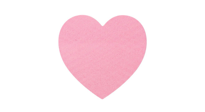Simple pink heart shape on a clean white background for design