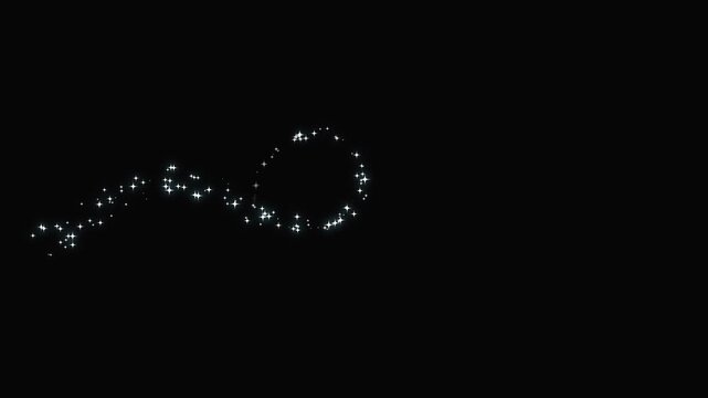 White glowing star trail black background, fairy dust shimmer, christmas sparkle, twinkling stars, bokeh particles, elegant holiday magic, seamless 4k transition effect, hd video effect
