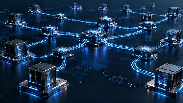 Distributed Computing Network with Connected Edge Server Nodes