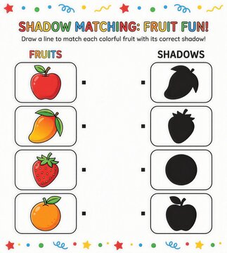 A fruit themed worksheet for kids
