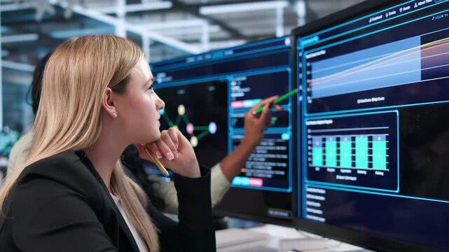 Cybersecurity Analysts Monitor Network Threats