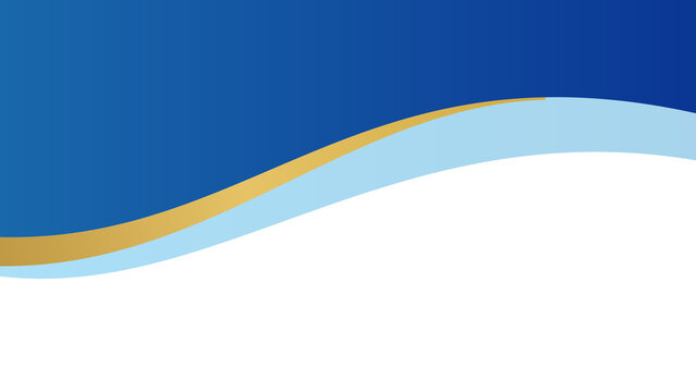 Abstract elegant wave design with flowing blue and gold curves representing fluidity and modern style transparent background