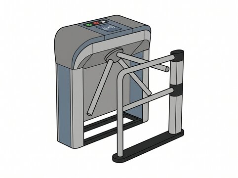 Automatic Tripod Turnstile Gate for Secure Pedestrian Access Control and Ticket Validation System