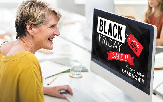 Black Friday Discount Half Price Promotion Concept
