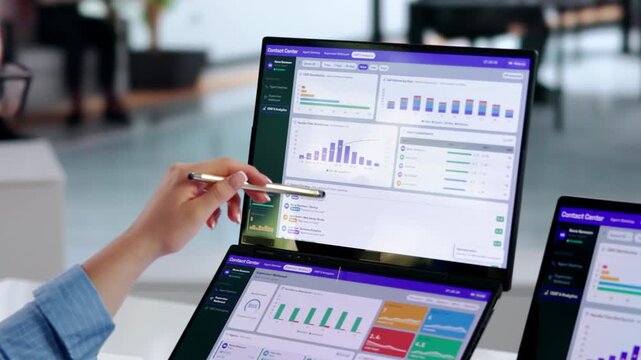 Customer Service Agent Managing Calls