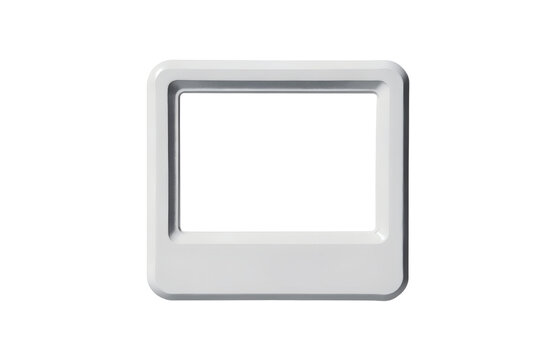 Clean white instant photo frame with subtle paper texture isolated on transparent background, square picture border, minimal photography mockup, commercial PNG asset