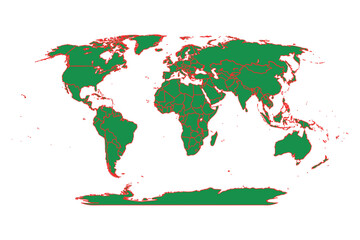 green world map © Predrag