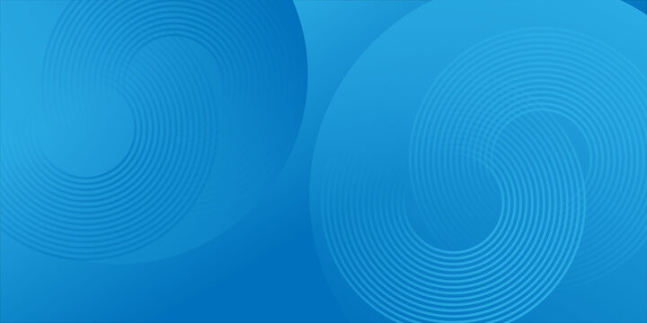 Abstract Blue Swirl Background With Concentric Circles For Modern Technology And Design