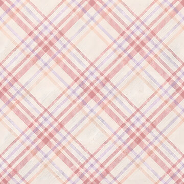 Seamless pink and grey plaid tartan pattern background