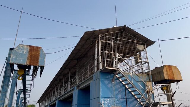 Rural Water Gate Control Building and Irrigation River Infrastructure