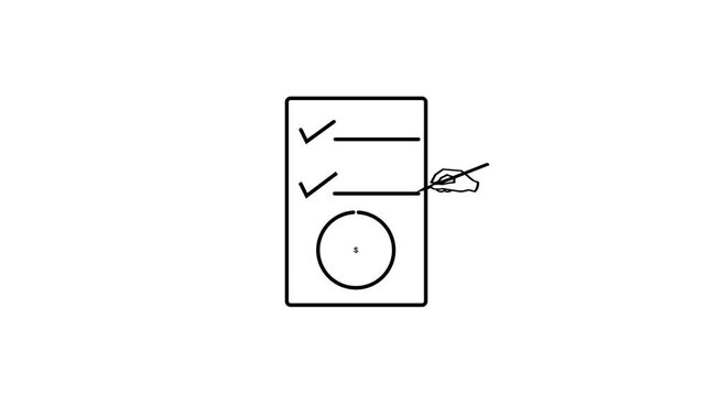 Exchange Icon Lineal Style Vector Illustration . Dollar in rotation arrow symbol.