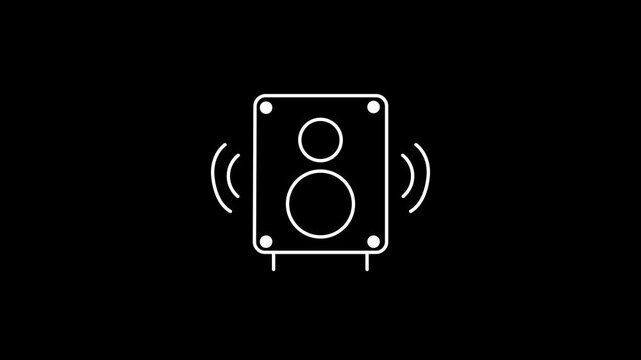Speaker icon ,sound icon vector design template Classic style speakers icon. Editable stroke.